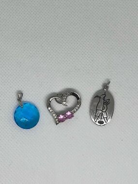 Set of 3 Silver Sterling 925 Pendant